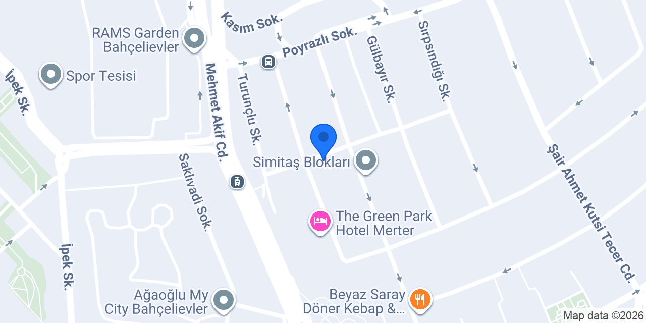 Ahsen Tekstil Yan Ürünleri San. ve Tic. Ltd. Şti. konumu
