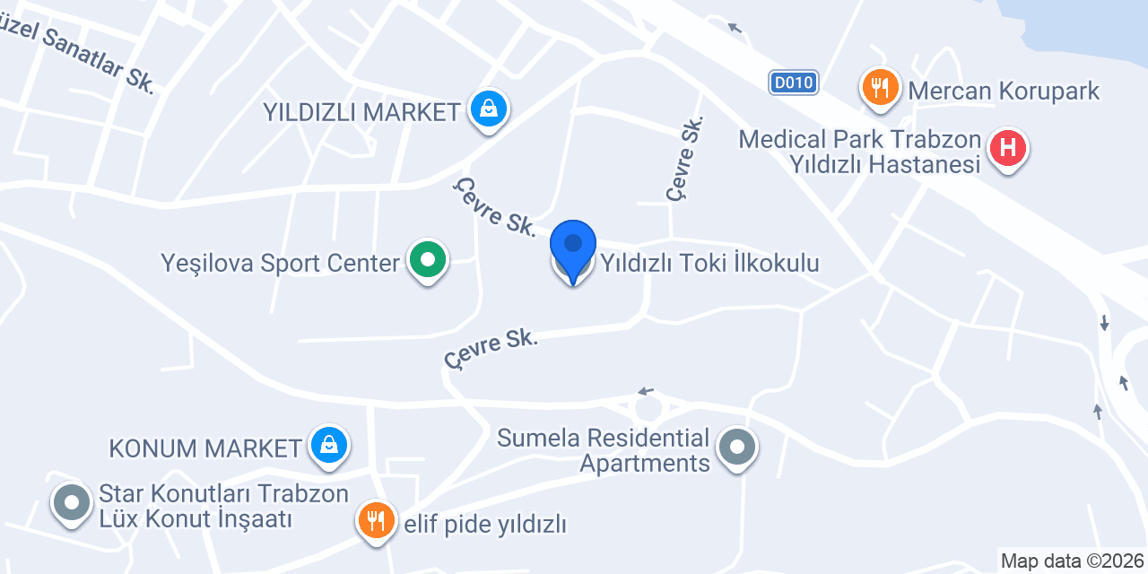 Yıldızlı Toki İlkokulu konumu