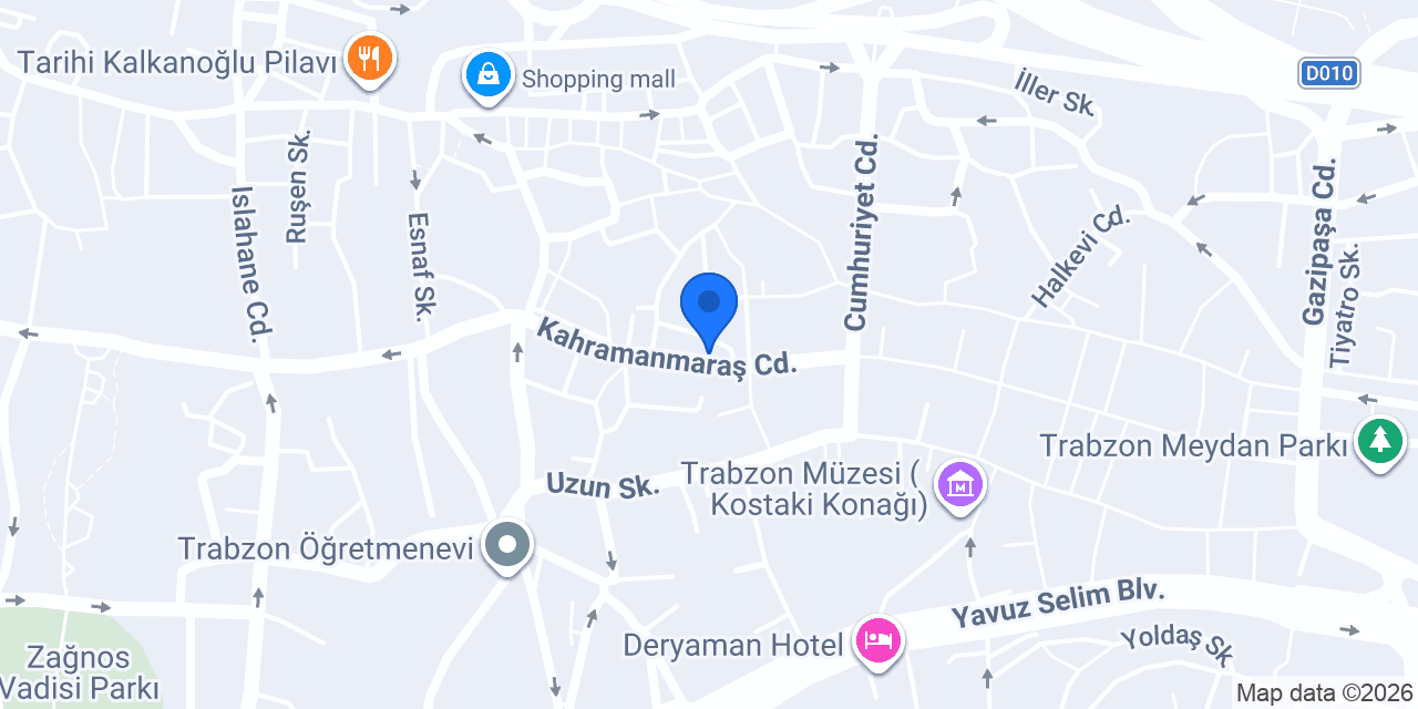 E-İMZATR Trabzon Şubesi konumu