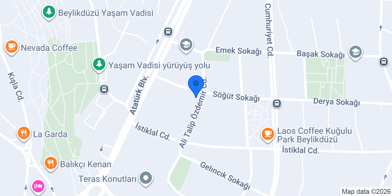 Derya Börek Cafe Beylikdüzü konumu