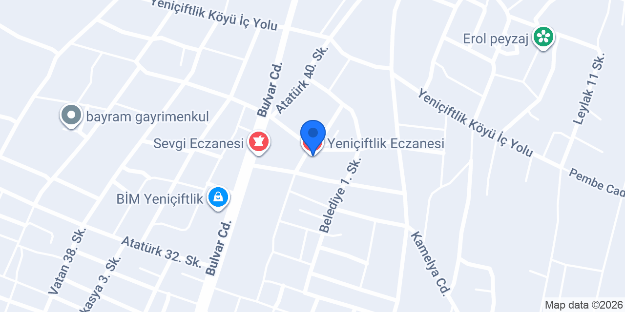 Yeniçiftlik Eczanesi konumu