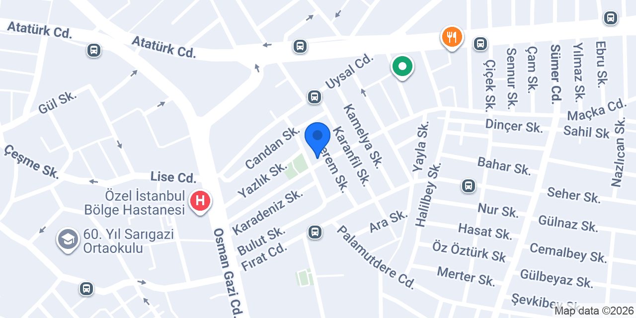Akyüz Yapı Dekor konumu
