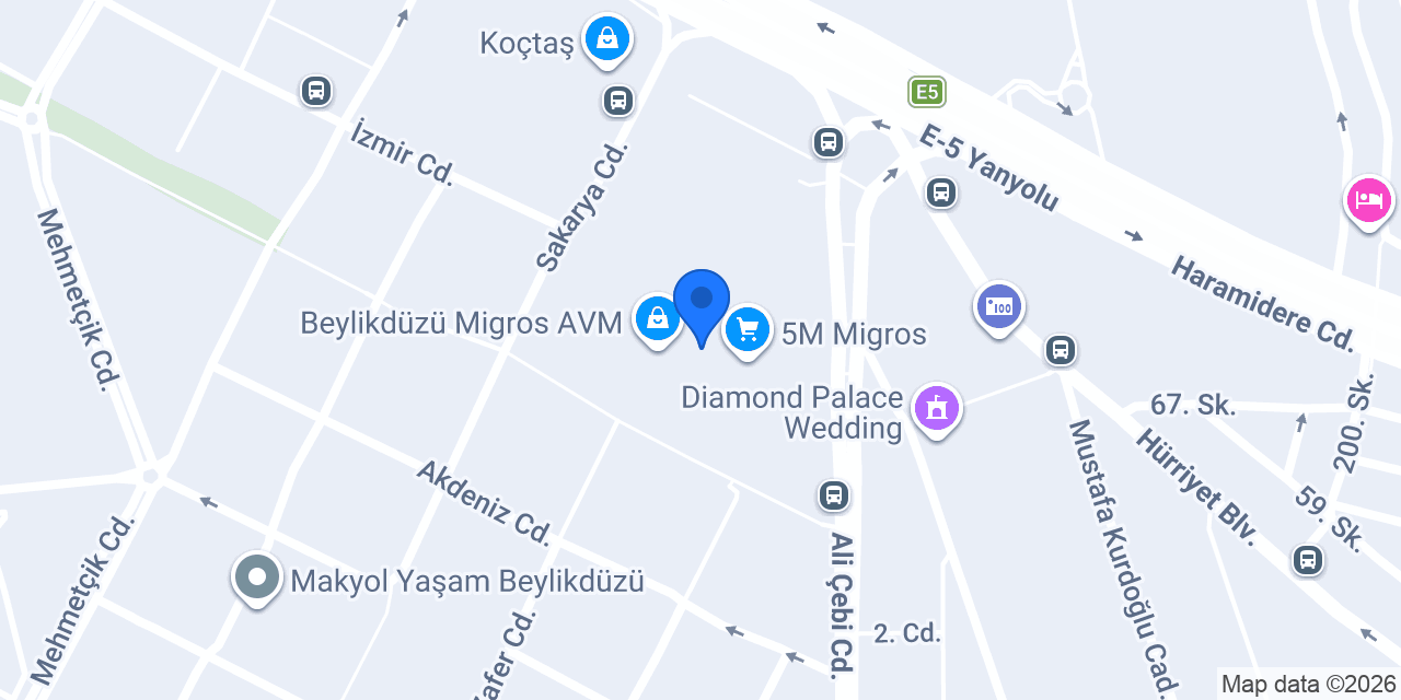 MADO Beylikdüzü Migros Avm konumu