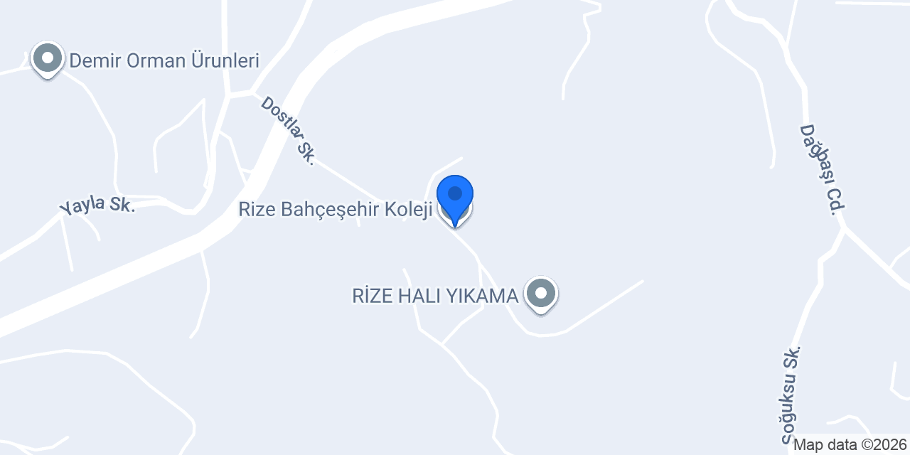 Rize Bahçeşehir Koleji konumu