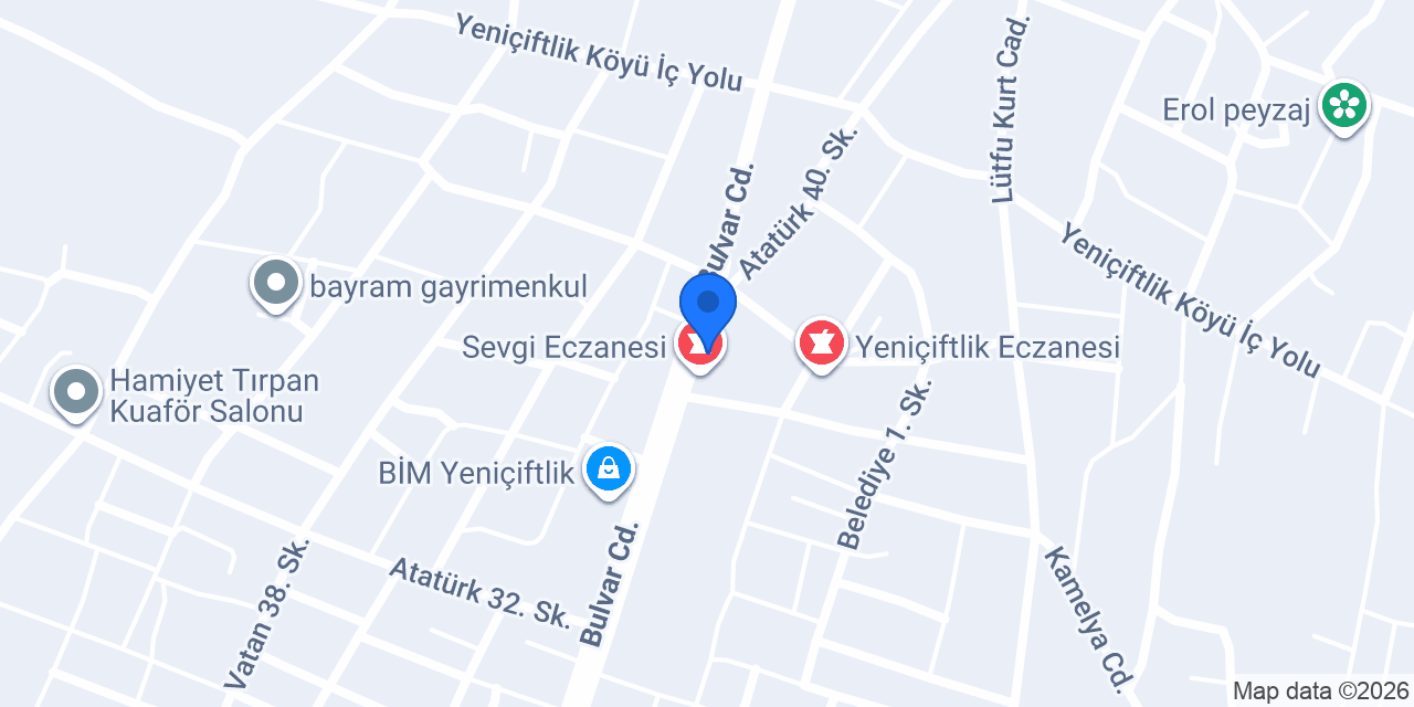 Ateş Veteriner Kliniği konumu