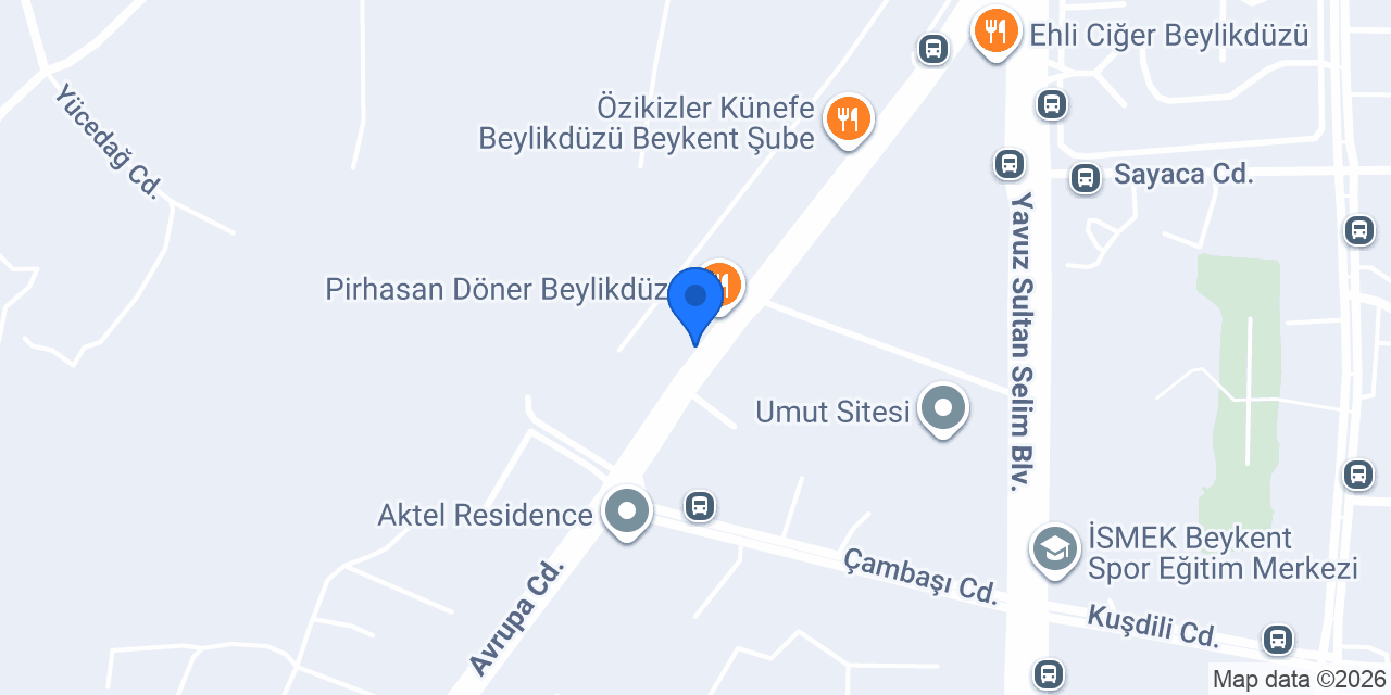 İnal Perde Tasarım konumu