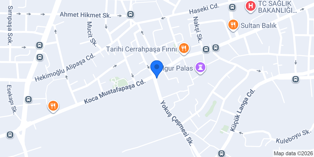 Cerrahpaşa Furkan Eczanesi konumu