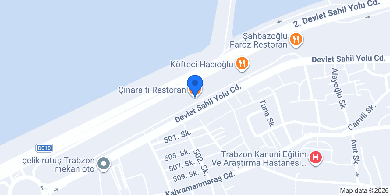 Çınaraltı Restoran konumu