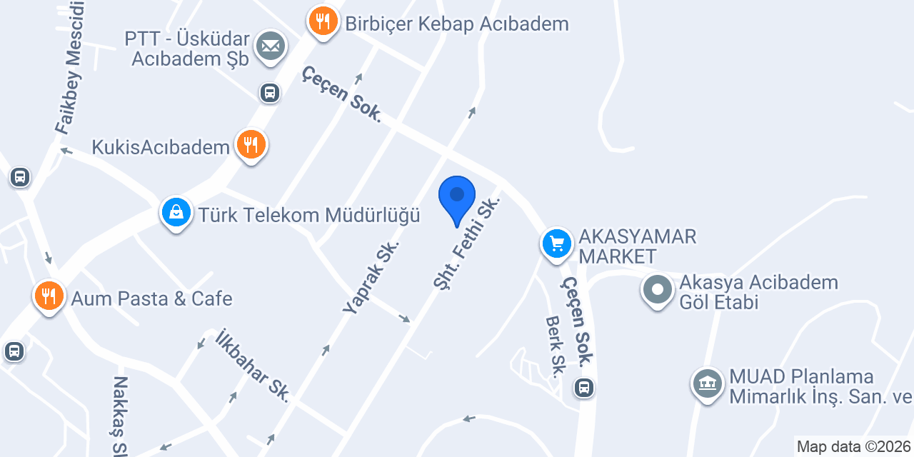 Terzi Oktay Usta konumu