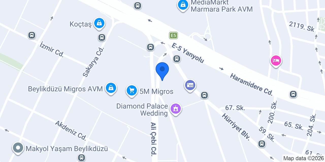 DenizBank Beylikdüzü Şubesi konumu