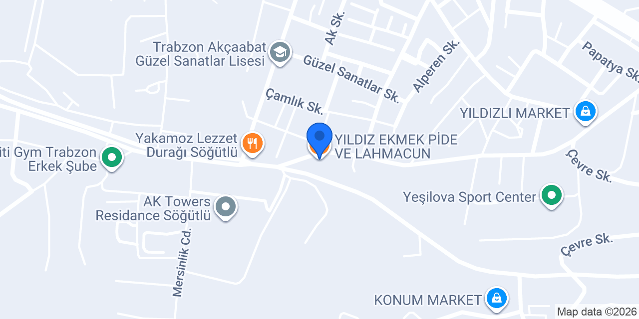 YILDIZ EKMEK PİDE VE LAHMACUN konumu