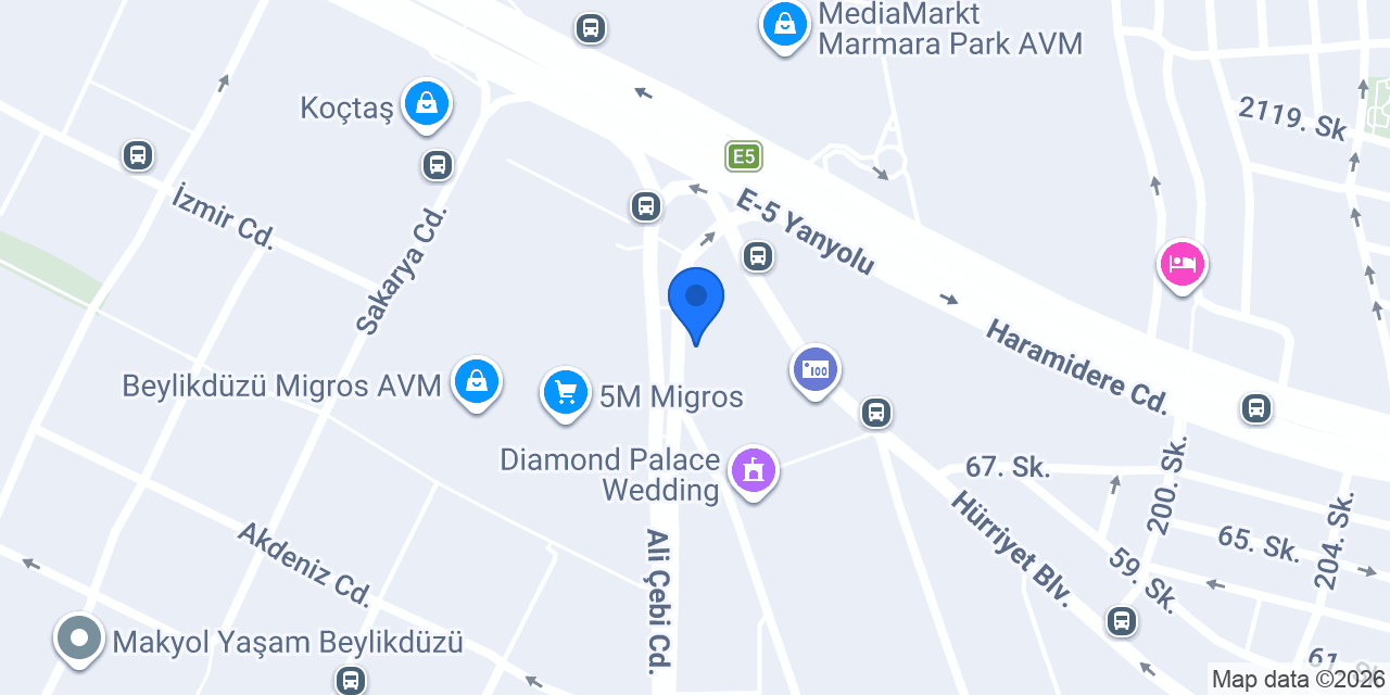 Odeabank - Beylikdüzü Şubesi konumu