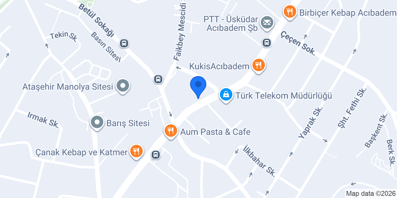Acıbadem Eczane Önder konumu