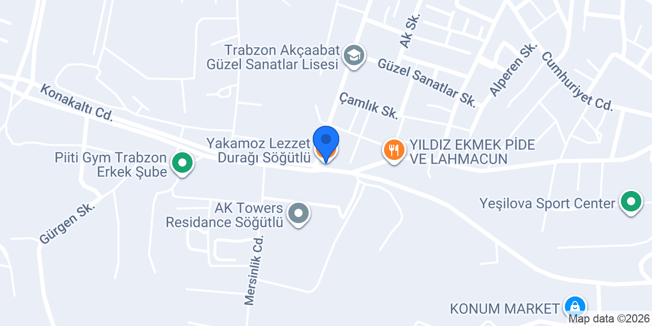 Yakamoz Lezzet Durağı Söğütlü konumu