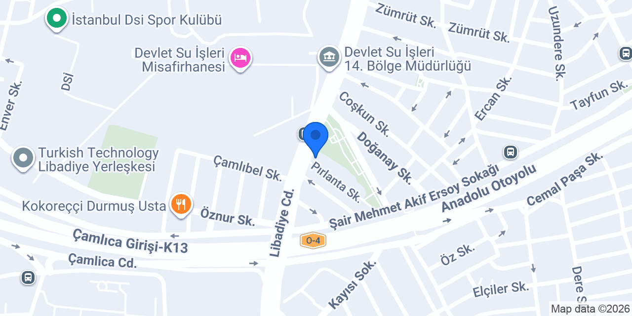 Yapı Kredi - Libadiye Şubesi konumu