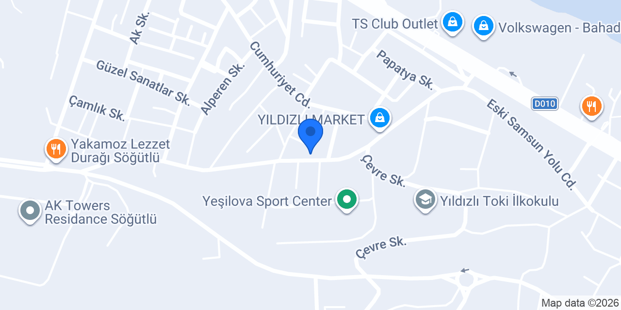 Yıldızlı Kuaför Salonu konumu