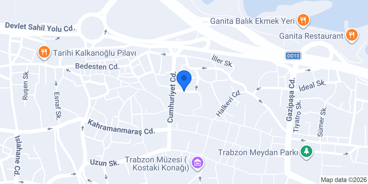 Trabzon Meydan Veteriner Kliniği konumu