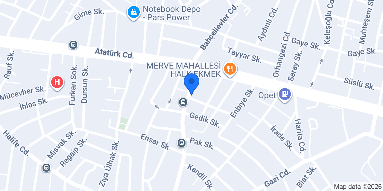 Canerler Unlu Mamülleri konumu
