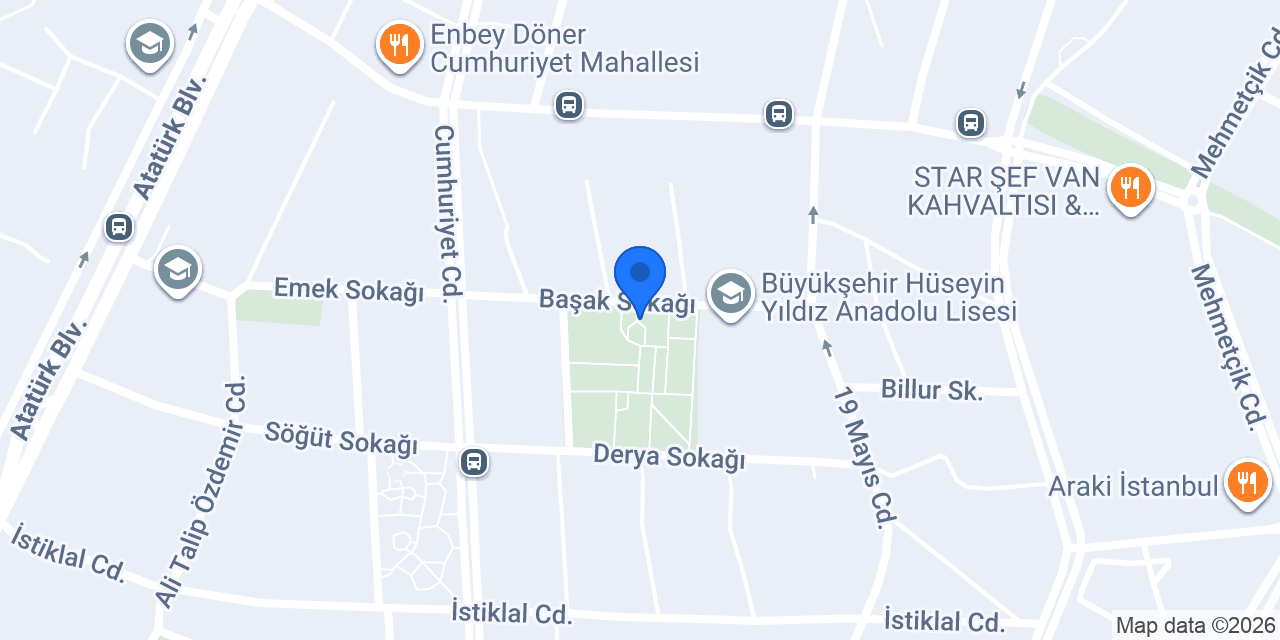 Çağdaş Kebap konumu