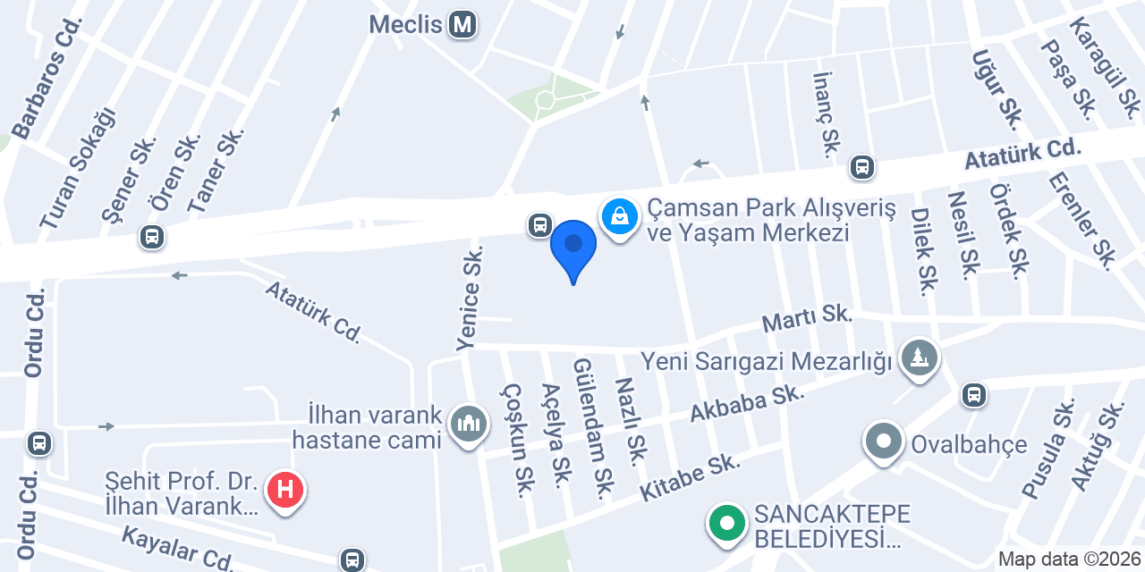 Penguen Kitabevi Çamsanpark AVM konumu