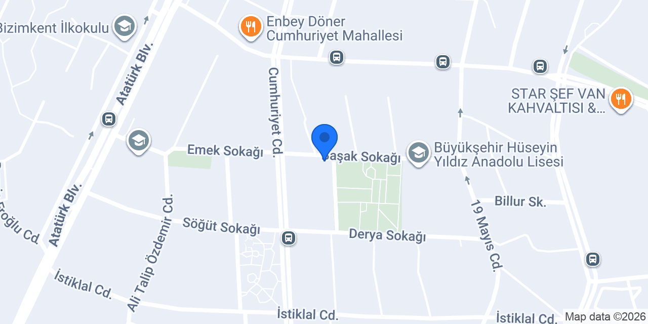 Bacca Fırın Cafe konumu
