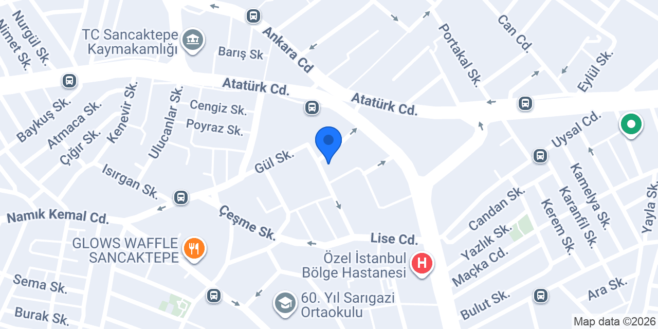 Öz Stüdyo Pilates konumu