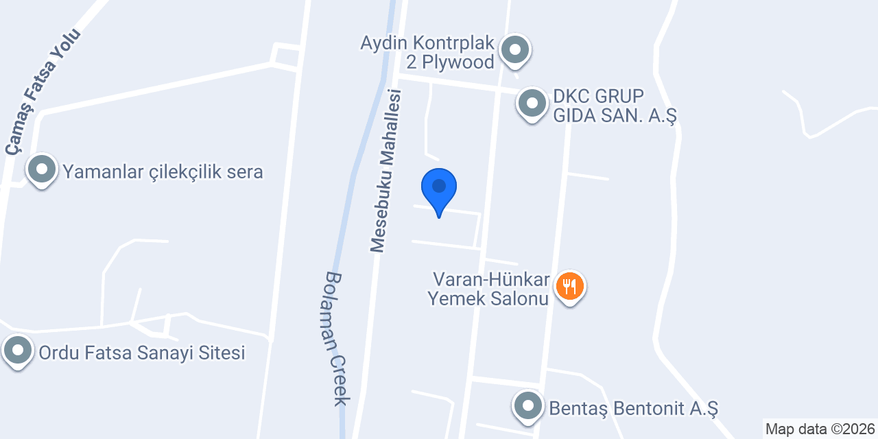 Erateks Tekstil - Ordu Fatsa konumu