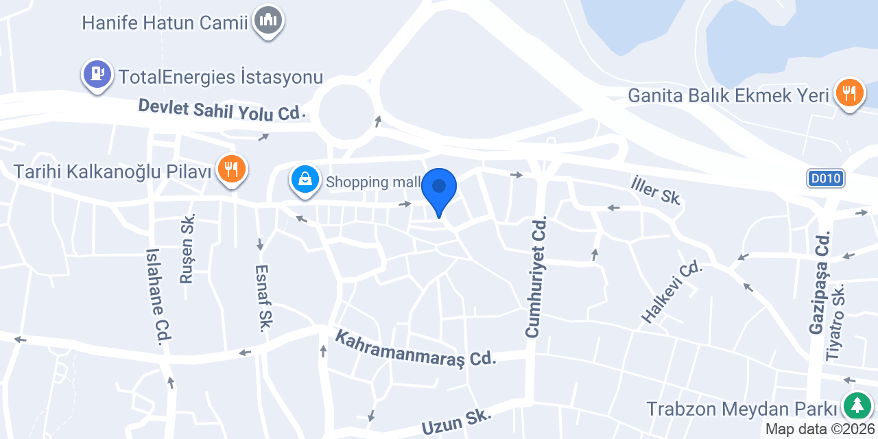 Trabzon Bakırcılık konumu