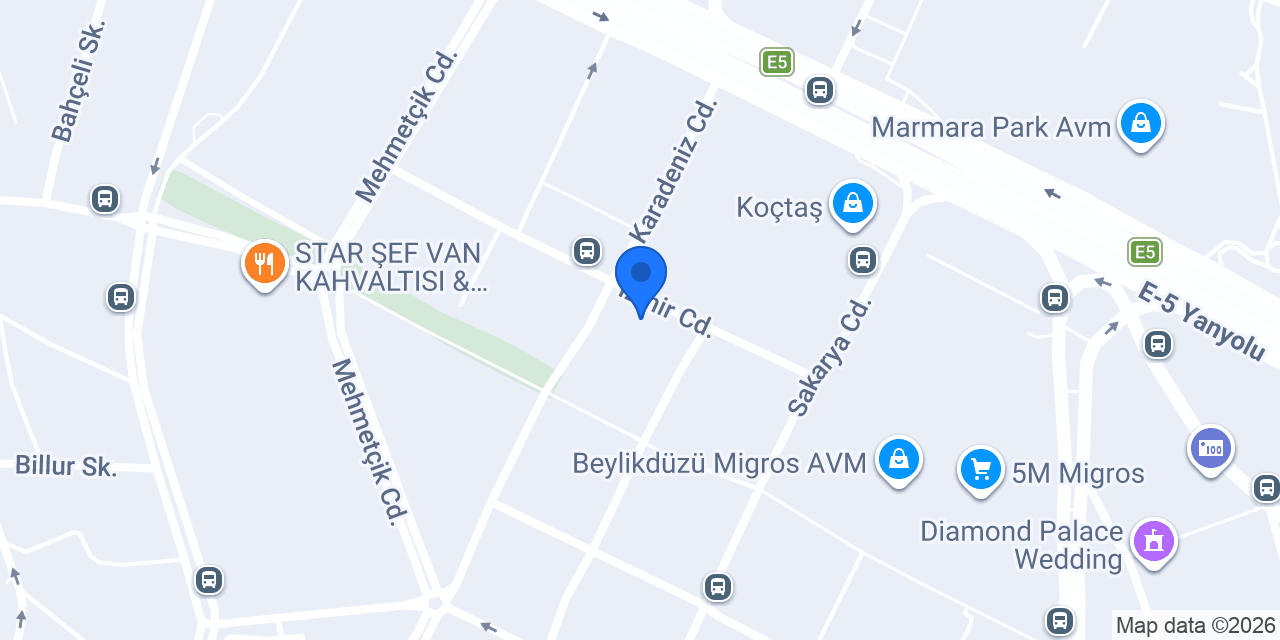 PTT Beylikdüzü Posta Dağıtım Merkezi konumu