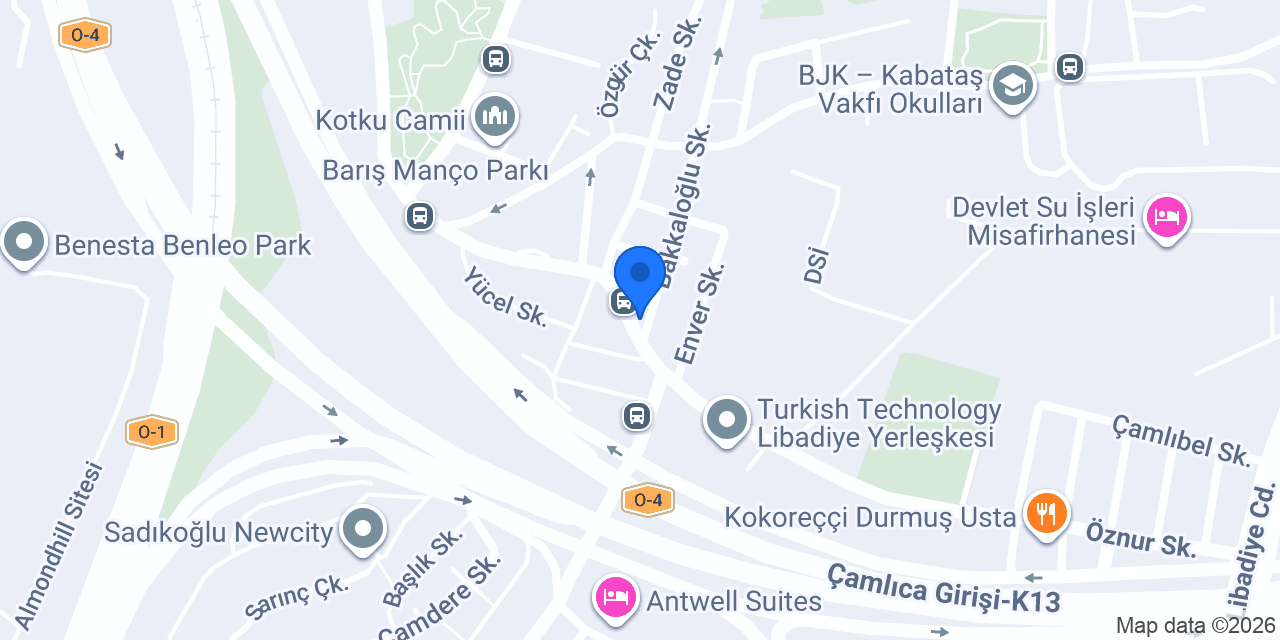 Küçük Çamlıca Misafirhanesi konumu