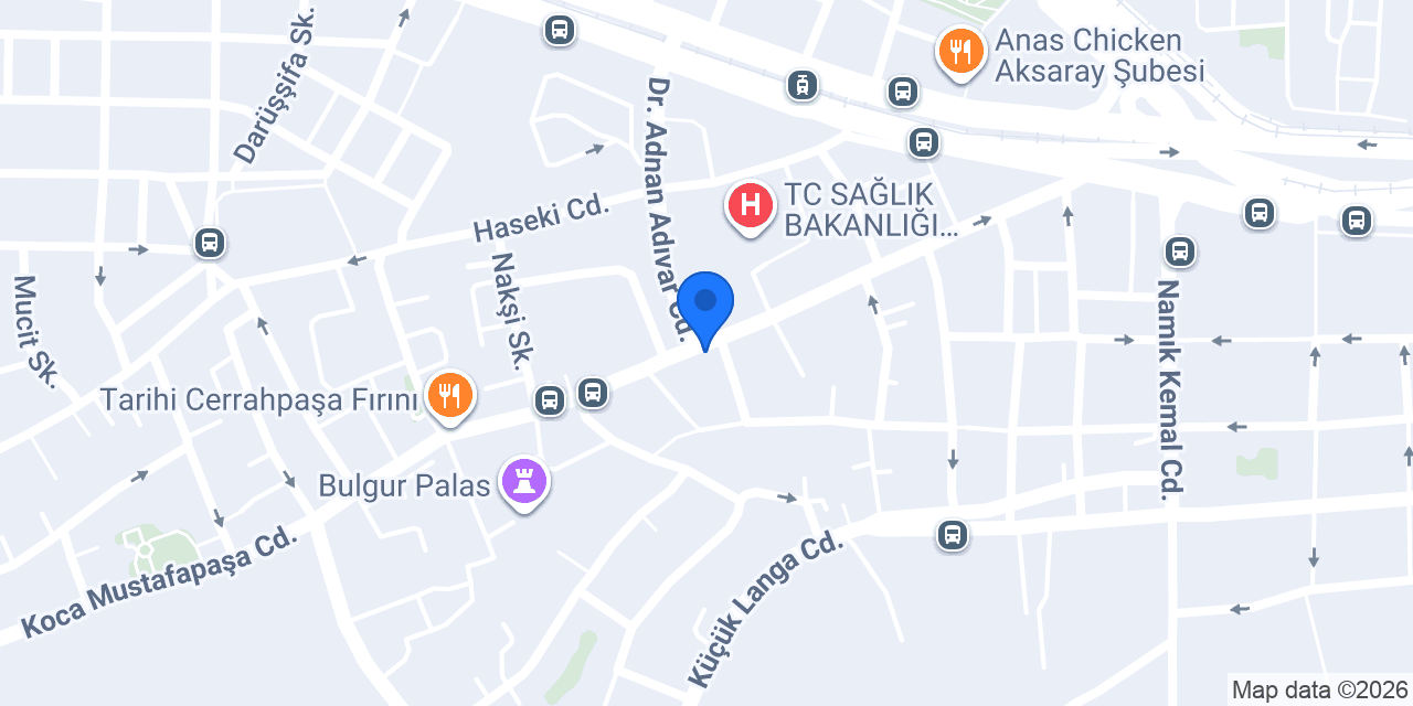TUSDATA Haseki Şube konumu
