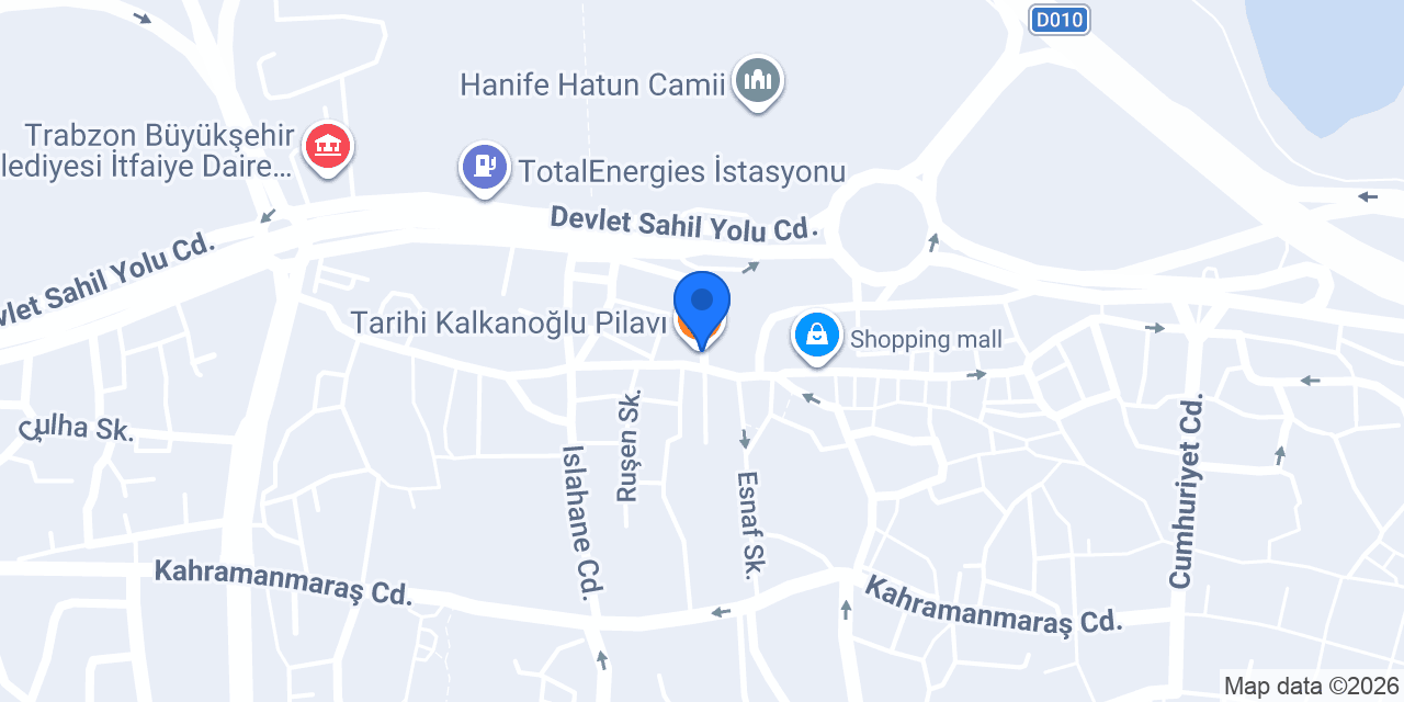 Tarihi Kalkanoğlu Pilavı konumu