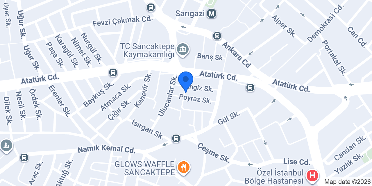 Sarıgazi açık tekel Çiçek büfe konumu