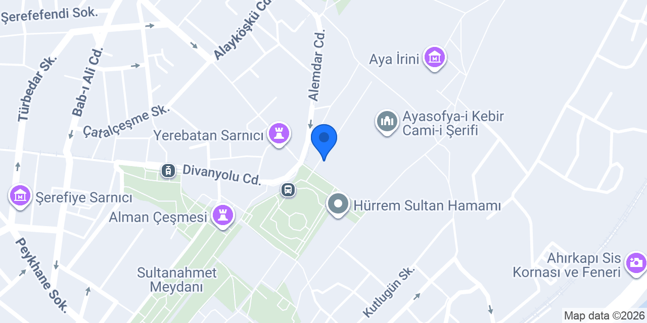 I. Mahmut Kütüphanesi konumu