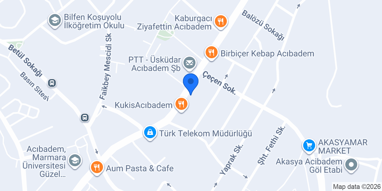 Kuveyt Türk Acıbadem Şubesi konumu