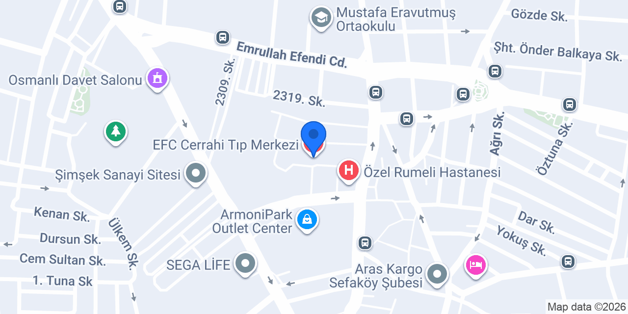 EFC Cerrahi Tıp Merkezi konumu