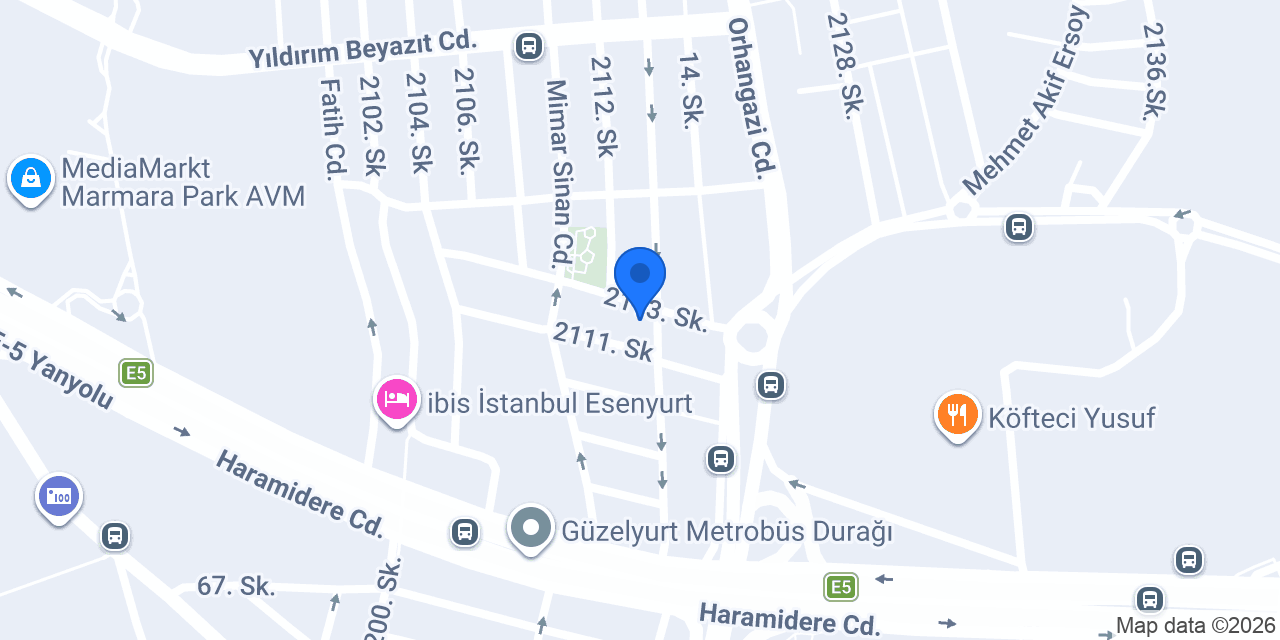 Dt. Pervin Özbey Yücel Diş Kliniği konumu
