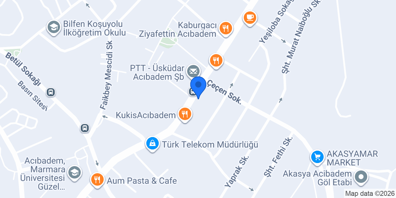 QNB Acıbadem Şubesi konumu