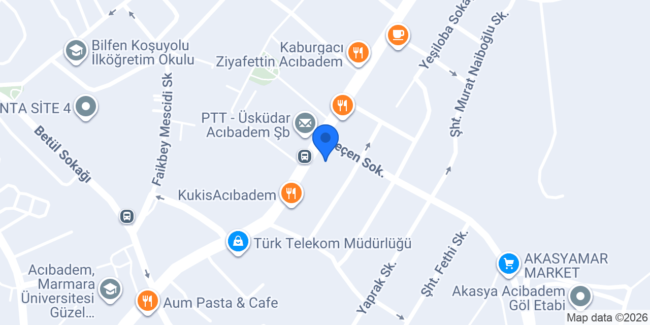 DenizBank Acıbadem Şubesi konumu