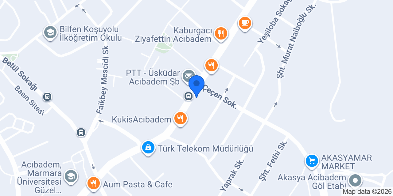 TEB Acıbadem Şubesi konumu