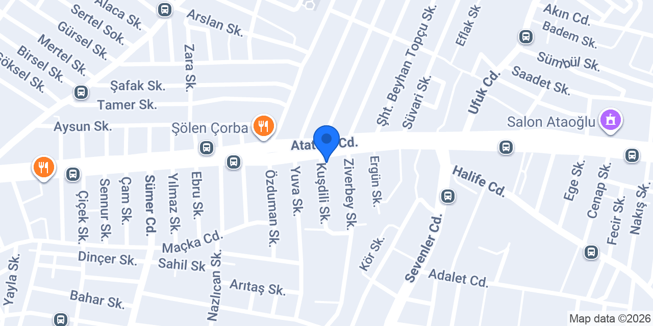 Coşkunlar Mobilya konumu