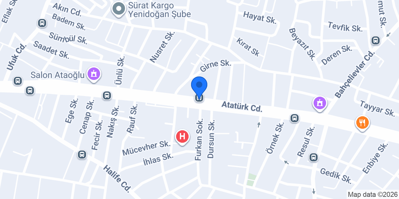 Atölye Pastacılık Gıda Ve San. Tic. Ltd. Şti konumu