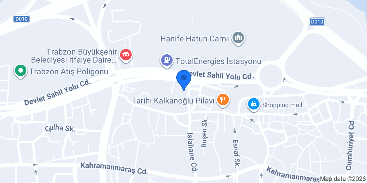 Türk Eximbank Trabzon Şubesi konumu