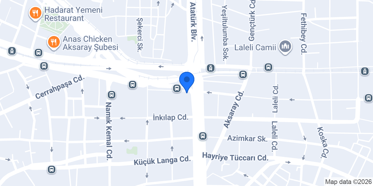 Vakıf Katılım Aksaray İstanbul Şube konumu