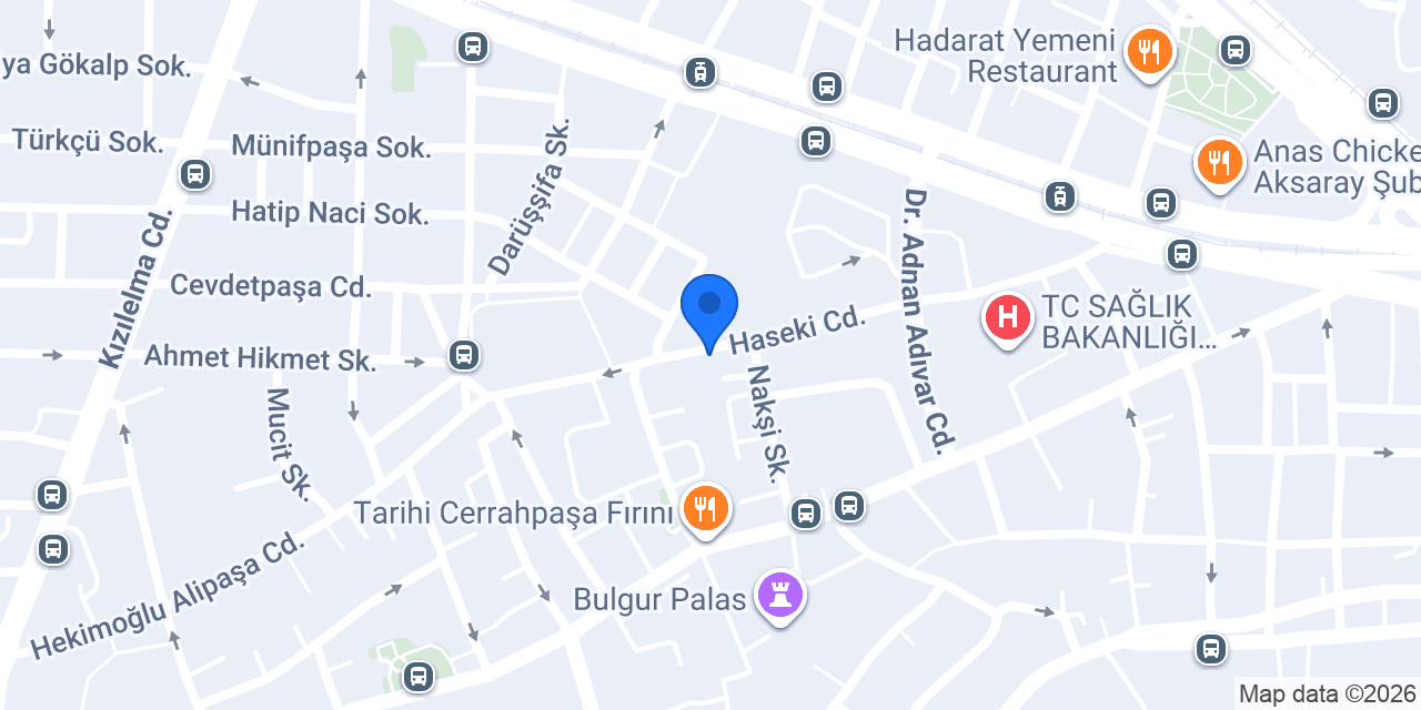 Haseki Sağlık Eczanesi konumu