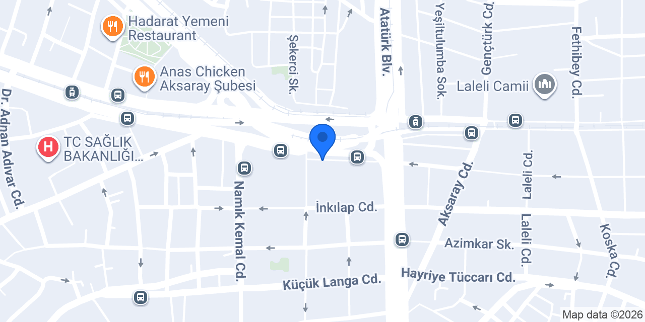 Garanti BBVA Aksaray / İstanbul Şubesi konumu
