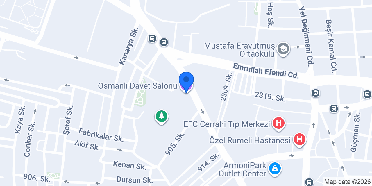 Osmanlı Davet Salonu konumu
