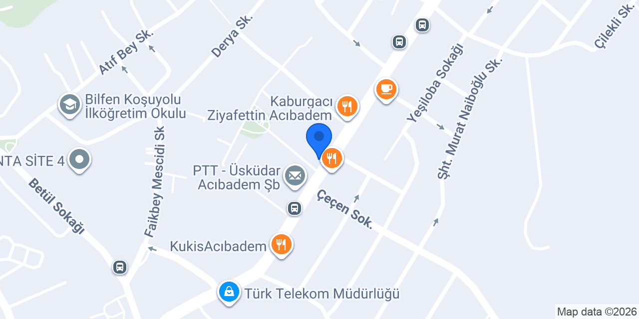 Akdere Optik Acıbadem konumu