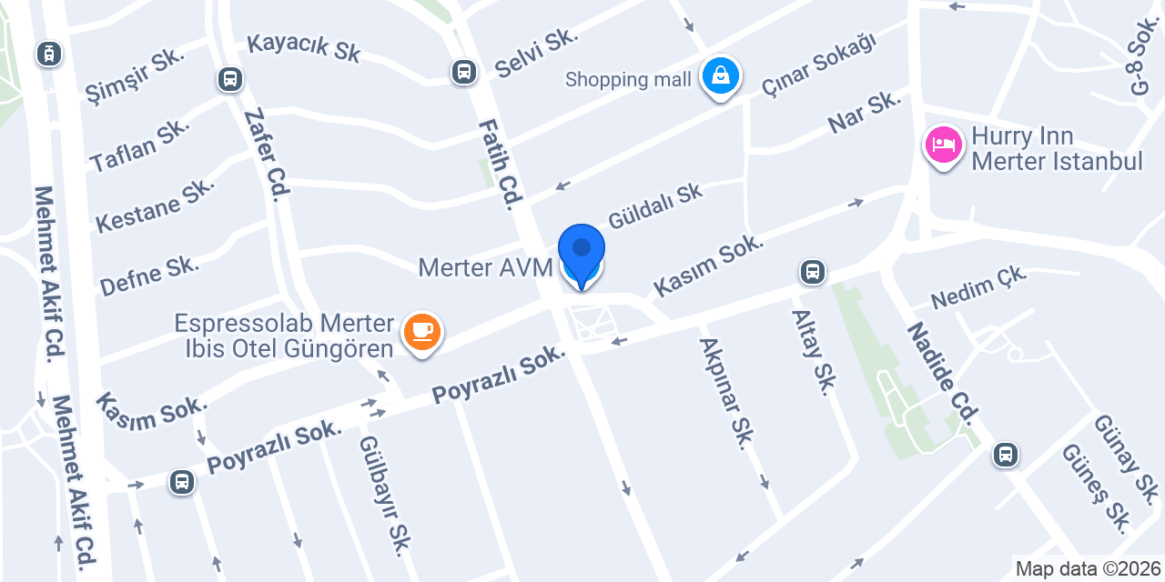 Emirgan Sütiş Merter AVM konumu