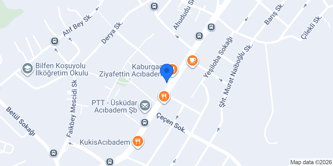 Türkiye Finans Acıbadem Şubesi konumu